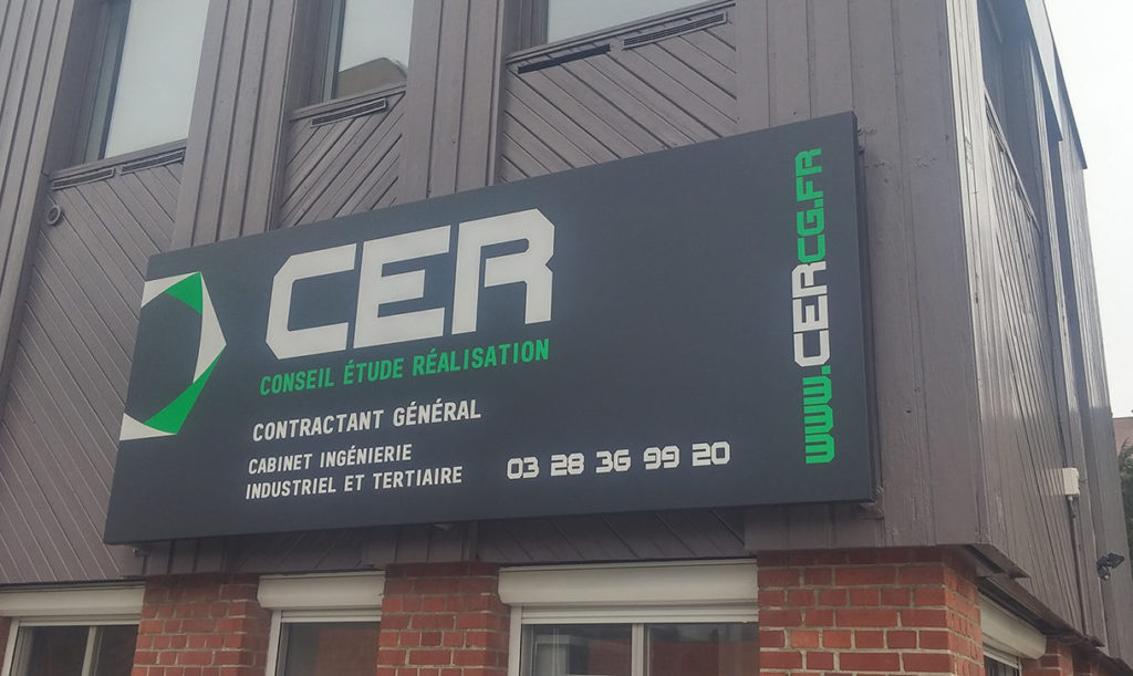 enseigne caisson conseil étude réalisation hazebrouck