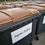 étiquette autocollante poubelle de tri