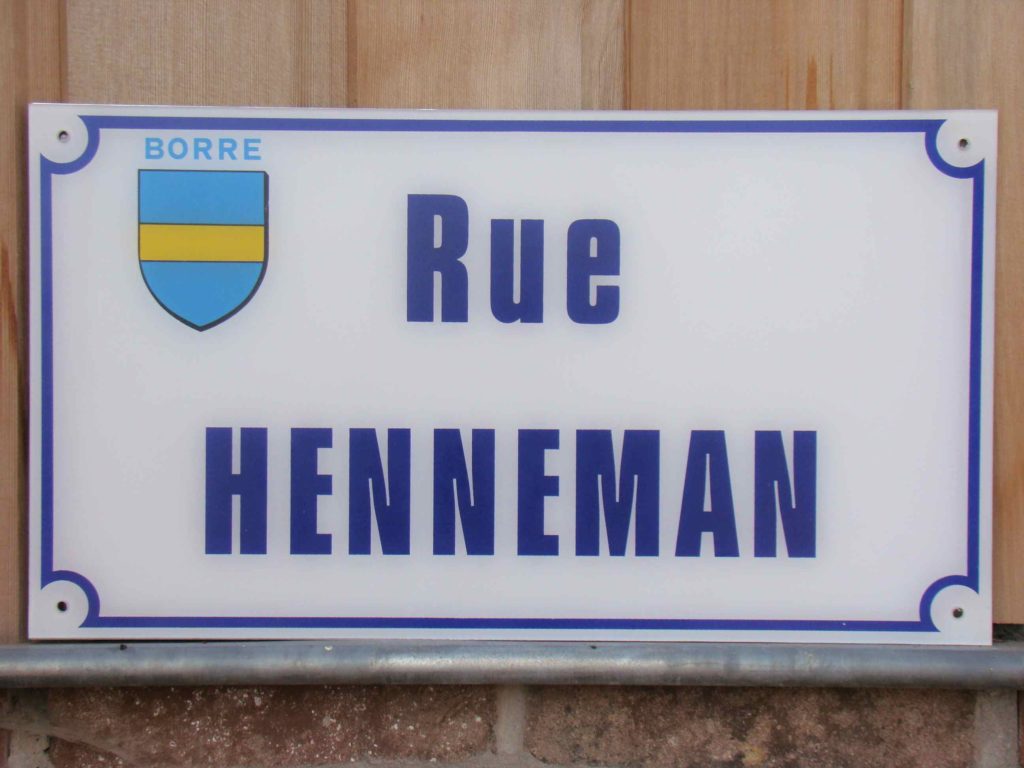 fabrication plaque de rue borre