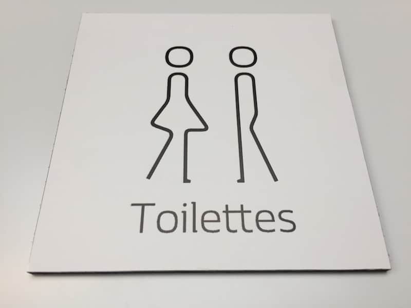 gravure, toilettes, homme, femme, dessin