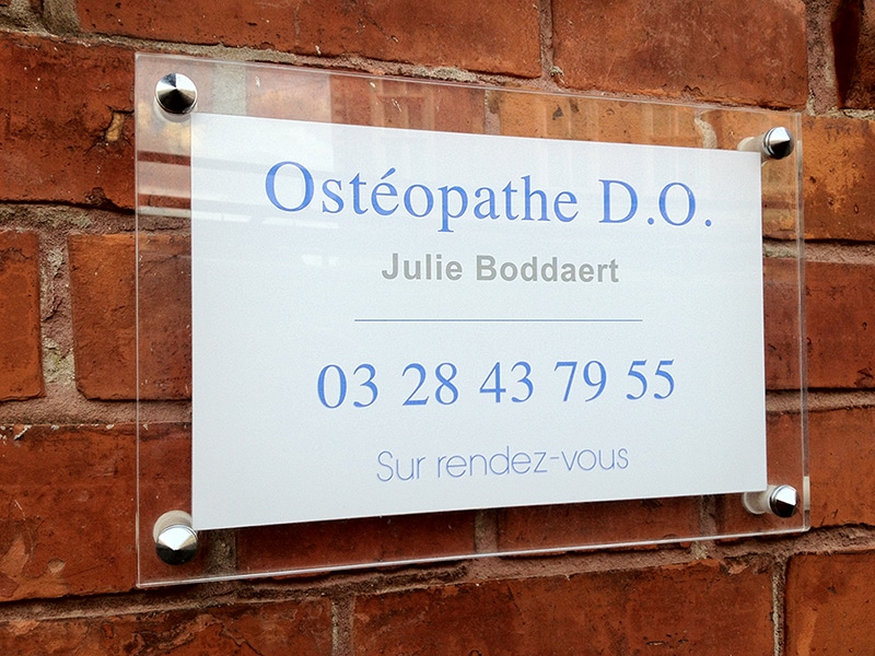 plaque de médécin, plaque ostéopathe